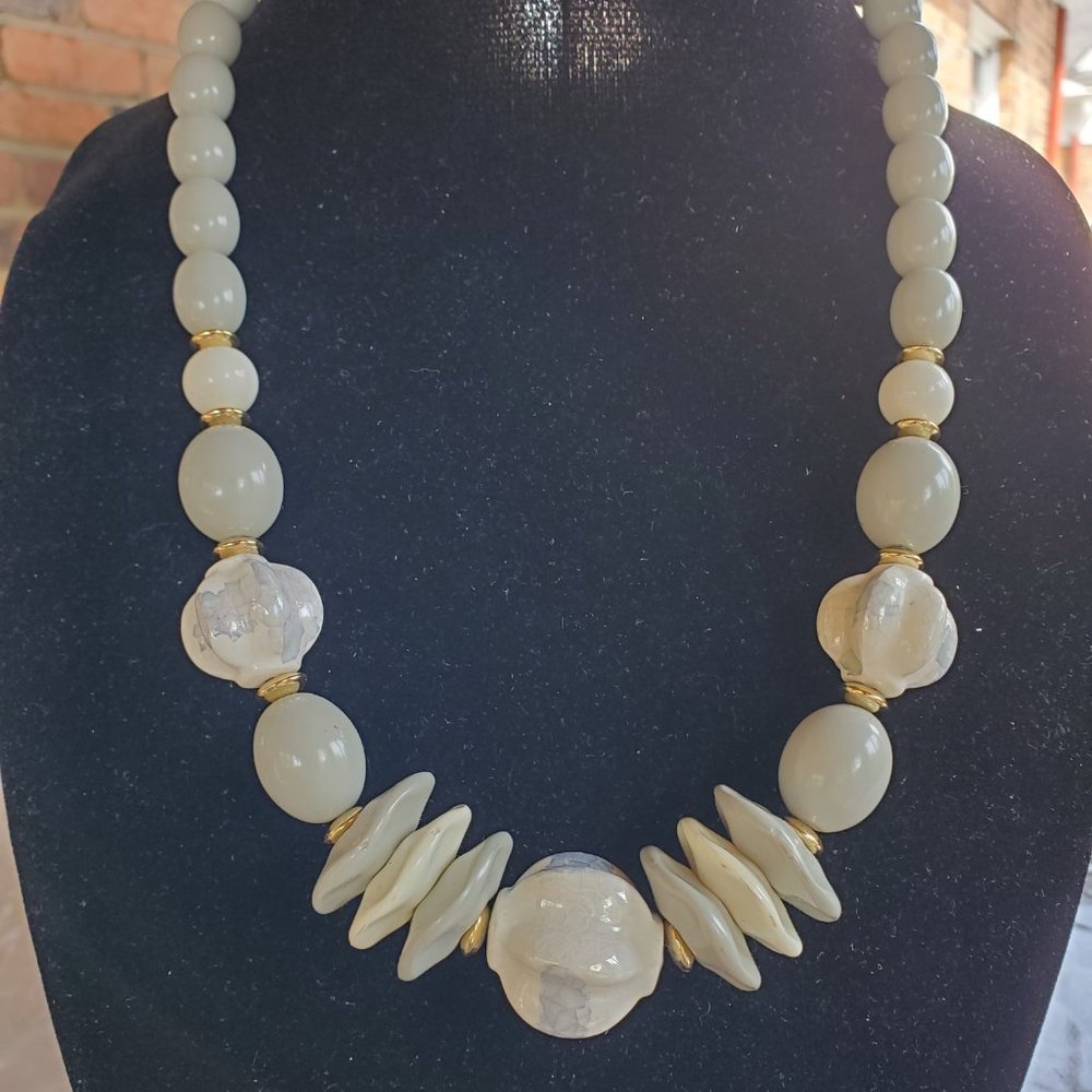 Vintage Mosaic Beaded Necklace